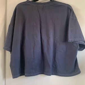 Hanes slate blue crop T shirt NWT